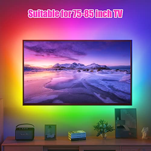 maylit 18 Ft ICRGB TV LED Backlight for 75-85 Inch Tvs | Bias Lighting for Gaming, Bedrooms and Home Theaters - size: 18FT for 75''-85'' TV