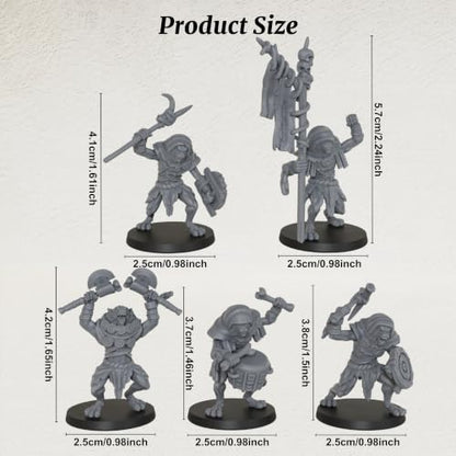 Tabletop Unpainted Miniatures RPG Gift 25mm Scale Werewolf Set AS1032 | 1:64 scale tabletop unpainted miniatures pack; highly detailed fantasy Rpg Figure set for custom hobby painting.