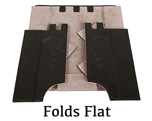 Forged Dice Co. Draco Castle Foldable Dice Tray and Dice Tower - Foldable DND Dice Tray and Dice Rolling Tray Tower - Perfect for Dungeons and Dragons RPG and Tabletop Gaming - color: Gray