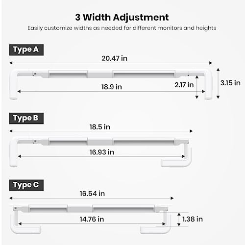 Monitor Stand Riser, Klearlook Foldable, Height Adjustable Computer Stand, Desk Shelf Riser with Storage Drawer &Tablet Phone Stand for Desktop, Laptop (White) - color: White