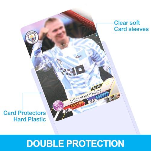 1000 Pack Card Sleeves & Top Loaders, Protects 500 Standard Cards, 3"x4" Hard Plastic Card Protectors, Premium Rigid Holder for Trading Sports Football Game Cards (500 Rigid + 500 Clear) - size: 500 Top Loaders + 500 Card Sleeves