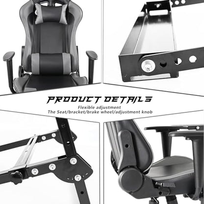 Anman X56 Flight Simulator Cockpit with Pedal Support, Joystick and Hotas Chair Mount Fit for Thrustmaster A10C Hotas Warthog, for Logitech X52, Multifunctional Game Chair (Electronics Not Included)
