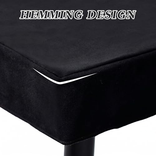 Frienda Game Table Cover Felt Game Tablecover Folding Tablecloth for Card for Playing Poker Cards Mahjong Puzzles Board Games, Table Not Included (Black,34 x 34 x 4 Inch) - color: Black