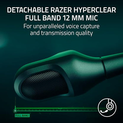 Razer BlackShark V3 Pro Wireless ANC Gaming Headset for PC, 2.4 GHz, White | Full Band Mic, 50mm Drivers, Bluetooth, USB, 3.5mm, Works with Mac, PS5, Nintendo Switch, Smartphone, 70 Hr Battery - color: White, style: PC