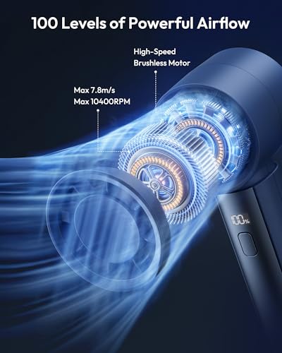 Gaiatop Small Handheld Fan Portable, Powerful High Speed Turbo Cooling, USB Rechargeable Mini Personal Fan, Summer Outdoor Travel Essentials, Gifts for Women Men, Navy Blue - color: Navy Blue
