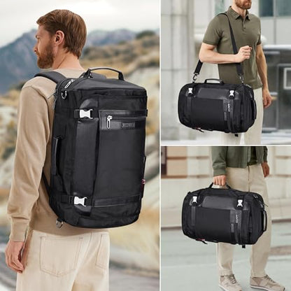 WITZMAN Travel Backpack for Men Women Laptop Backpack with USB Charging Port Carry-on Luggage Flight Approved(B686 Black) | Nylon Laptop Backpack Multi-pocket Fits 17 Inch, TSA Friendly Flight Approved, For Business Trip, Vacation, B686 Black - color: Bla