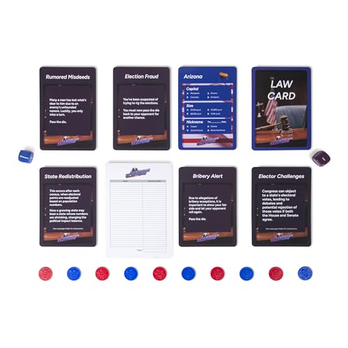 American Elections U.S. History & Civics Board Game – Learn State Facts, Geography & Government – Educational Family Board Game – Fun Board Games for Adults, Kids Ages 10+ Years Old