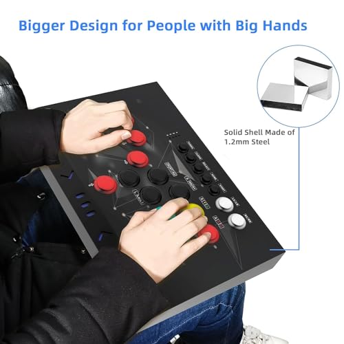 DOYO Arcade Fight Stick, Arcade Fighting Stick Joystick, Street Fighter Games Controler with Turbo for PS3, Nintendo Switch, PC Windows (7/8/10/11), Android TV Box, Raspberry Pi, NEOGEO Mini