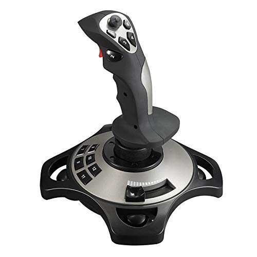 Flight Simulator Controls Joystick,PC Joystick,Flight Stick,PC USB Game Controller with Vibration Function and Throttle Control, Wired Gamepad Flight Stick for TV PC Computer Laptop, Windows xp/7/8/10