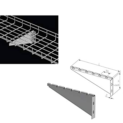 Kable Kontrol V Type Wall Bracket – 8” Width - Wire Mesh Tray Cable Management Rack Cords Organizer Cable Basket, Zinc Plated Steel NEC Approved for Network, Fiber Optic, Cabling Accessory - size: V Type Wall Bracket - 8" Width