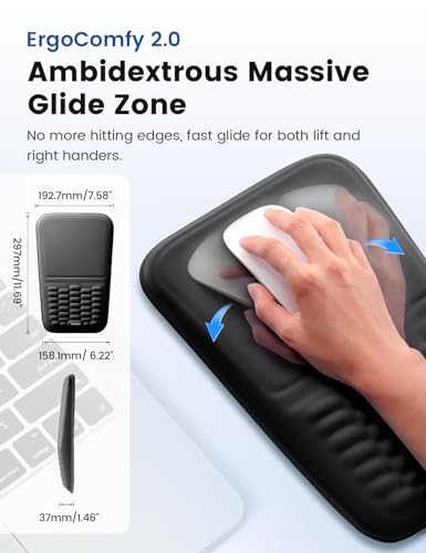Vaydeer Ergonomic Mouse Pad with Wrist Rest – Memory Foam Mouse Pad with Wrist Support & Massage Bulge, Non-Slip PU Base, Relieves Carpal Tunnel Pain – Ideal Mouse Wrist Rest for Office & Home - color: A1 Rose Pink and White