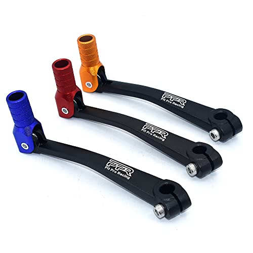 CNC Aluminum Folding Gear Shift Lever, Foldable Gear Shift Lever Fit for 50cc 110cc 250cc Dirt Pit Monkey Bike Motorcycle ATV Quad Accessories Parts (Black&Red) - color: Black&Red