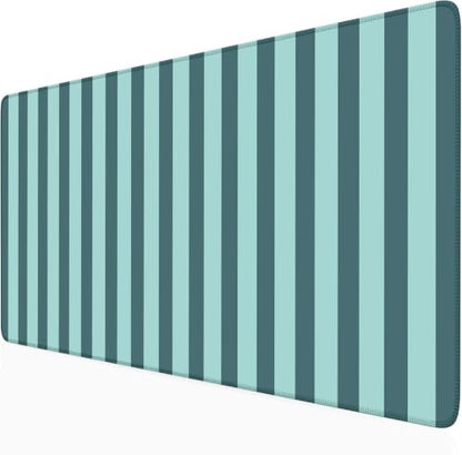 Teal Blue Striped Desk Mat Cute Pastel XXL Large Gaming Mouse Pad Desk Pad Kawaii Cozy Aesthetic Keyboard Laptop Computer Mat - color: A7- Blue Teal