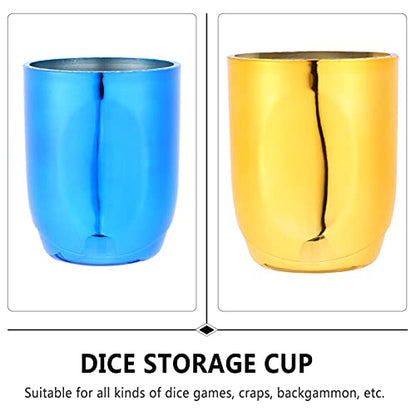 2pcs Portable Dice Cup Set for KTV and Bar Thickened Plastic Dice Shaker Lid Game Storage Container for Parties and Gatherings