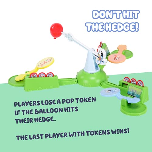 Bluey Keepy Uppy Game, Motorized Toddler Game with Bingo and Chilli Character Paddles, Games for 4+ Year Olds | Bop balloon to keep it airborne, pop token challenge, 2-3 players; family game for kids ages 4+ - style: KeepyUppyGame