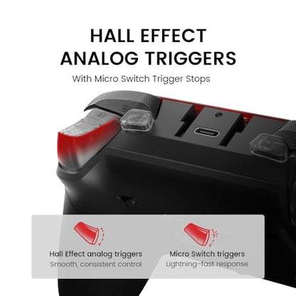 GameSir G7 Pro Wired Controller for Xbox Series X|S, Xbox One, Wireless Gamepad for PC&Android with TMR Sticks, Hall Effect Analog Triggers, 1000Hz Polling Rate, 3.5mm Audio Jack - Black - color: Black