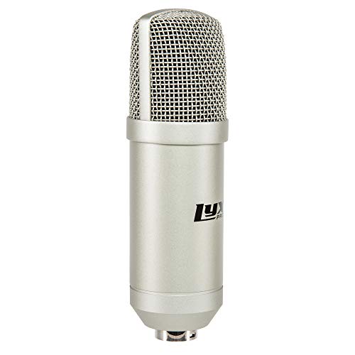 LyxPro Condenser Microphone for Studio, Vocals, Instruments, Podcasting and Professional Recordings with Shockmount and XLR Cable