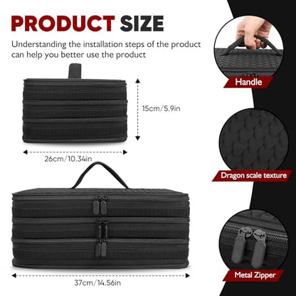 Miniature Storage Carrying Figure Bag -108 Slot Figurine Minature Carrying Case,Compatible with D&D and More(Bag Only) (Texture) - color: Texture