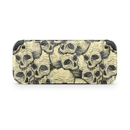 Glossy Glitter Gaming Skin Compatible with Nintendo Switch 2 Console Only - Inked Skulls - Premium 3M Vinyl Protective Wrap Decal Cover - Easy to Apply | Crafted in The USA by MightySkins - color: Inked Skulls, size: Switch 2 Console Skin Only, style: Glo