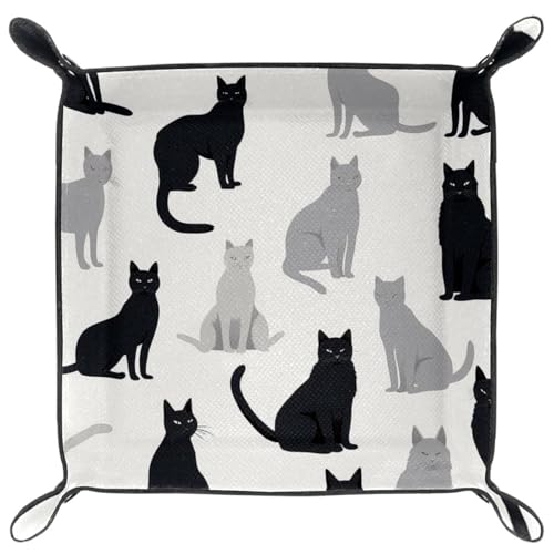 Cats Pattern Dice Tray Dice Rolling Tray Folding Dice Holder for Dice Games, Like RPG, DND and Other Table Games - color: Multi 10