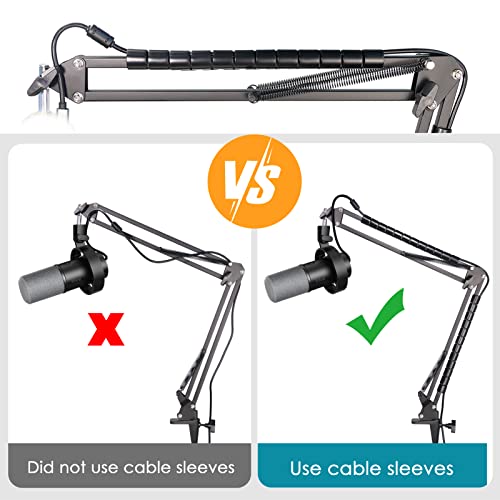 YOUSHARES Microphone Boom Arm Stand for FIFINE K688, AM8, A6T, T669, Shure SM7B/MV7+/MV6, Adjustable Scissor Arm with Cable Management - color: FIFINE 688