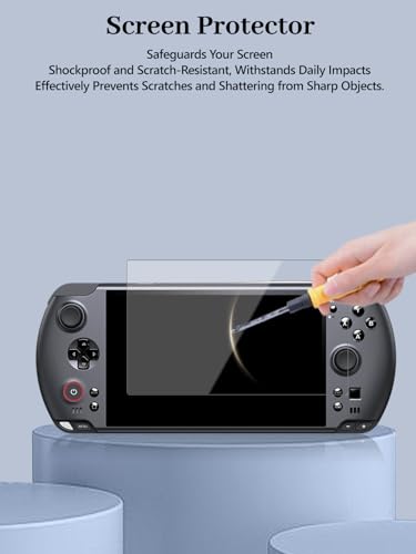 2-Pack Screen Protector for GPD WIN5 7'' Handheld Game Consoles, 6H Hardness Tempered Glass, Anti-Fingerprint,Anti-Scratch, Easily Installation, HD Clear