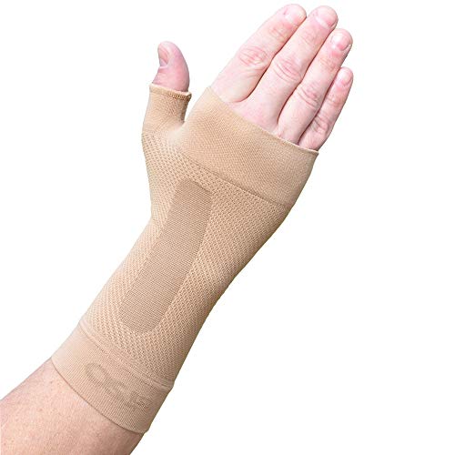 OrthoSleeve WS6 Compression Wrist Sleeve/Carpal Tunnel Wrist Brace, Supports Pain and Strain and Fatigue - color: Natural, size: Medium