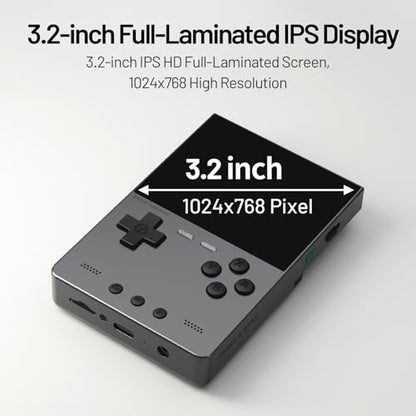 Trimui Brick Hammer Metal Body Handheld Game Console Retro Gaming Handheld 3000mah Battery Allwinner A133p 3.2" IPS RGB Lighting Vibration Pink - style: Pink-64G