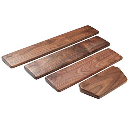 Wooden Keyboard Wrist Rest, Keyboard Wooden Palm Rest，Keyboard Wrist Rest Pad, Walnut Wrist Rest, Solid Wood Mouse Pad Wrist Guard, Wrist Rest Pad, Wrist Pad for Keyboard, (Black Walnut, 17.3in) - color: Black Walnut, size: 17.3in