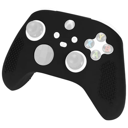 Geekria Silicone Controller Skin Compatible with Xbox Series X/S, Ergonomic Soft Anti-Slip Handle Protective Cover, Replacement Sleeve Gaming Accessories (Black)
