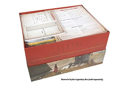 The Broken Token Game Organizer Compatible with Scythe Legendary Expansion - Wooden Game Organizing Box with Multiple Trays - size: Scythe Legendary