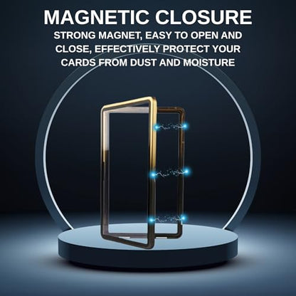 RedCap Magnetic Aluminum PSA Graded Card Holder 35PT Premium PSA Slab Protector Display Case with UV Resistant Glass Fits Standard PSA Graded Sports Trading Cards - Obsidian Gold - color: Obsidian Gold
