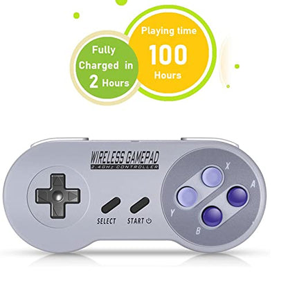 ZAMPAM Wireless Controller for PC, Gamepad with USB Wireless Receiver Compatible with Windows,iOS,Liunx,Android Device(Does not work with Mini SNES, Super Nintendo)