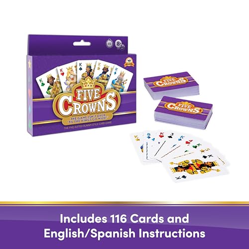 Five Crowns Rummy Style Card Game for Kids and Adults, Family Game Night | Family Game Night, Travel Games, Screen-Free, Holiday Game, Playing Cards, Award-Winning - style: Five Crowns