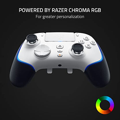 Razer Wolverine V2 Pro Wireless Gaming Controller for PlayStation 5 / PS5 PC: HyperSpeed Wireless - Mecha-Tactile Action Buttons - 8-Way Microswitch D-Pad - 6 Remappable Buttons - Chroma RGB - White - color: White