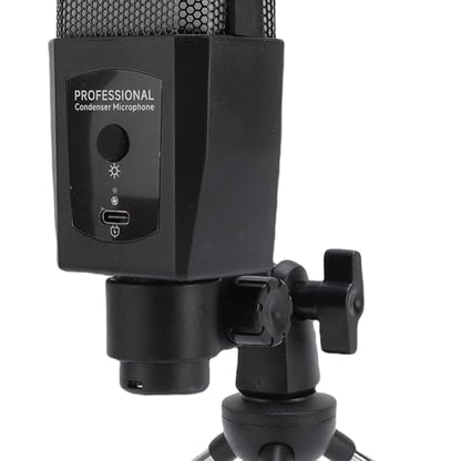 Versatile USB Computer Condenser Mic with Dynamic RGB Lighting for Live Streaming Podcast Studio Recording, Gaming Microphone with Tripod Stand