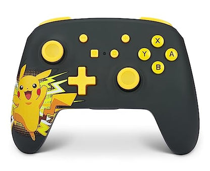 PowerA Wireless Nintendo Switch Controller - Pikachu Ecstatic, AA Battery Powered (Battery Included), Nintendo Switch Pro Controller, Mappable Gaming Buttons, Officially Licensed by Nintendo
