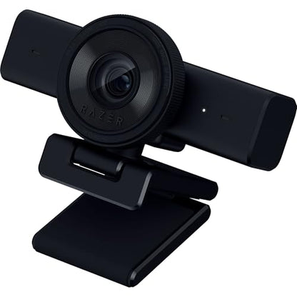 Razer Kiyo V2 X - Full HD Webcam 1080p, 60 FPS for Creators - Auto Focus - Wide Angle Lens - Built-in Microphone - Compatible with Open Broadcaster Software OBS and Xsplit | Black