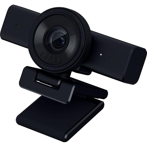 Razer Kiyo V2 X - Full HD Webcam 1080p, 60 FPS for Creators - Auto Focus - Wide Angle Lens - Built-in Microphone - Compatible with Open Broadcaster Software OBS and Xsplit | Black