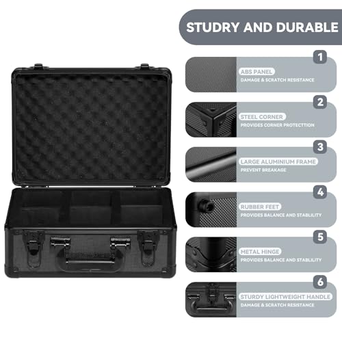 novelinks Trading Card Storage Box for 3" x 4" 35pt Rigid Cards, Toploader Organizer Case, Trading & Sports Cards, Graded & Rating Card Holder Box, with 3 DIY Partitions (3 Card Slots) - size: 3 Card Slots
