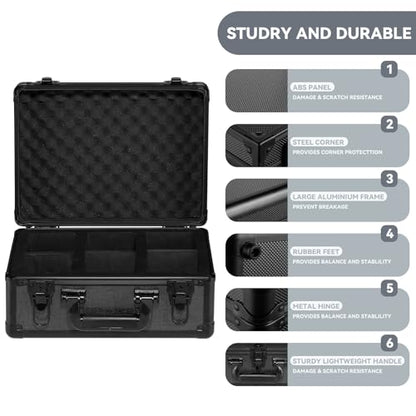 novelinks Trading Card Storage Box for 3" x 4" 35pt Rigid Cards, Toploader Organizer Case, Trading & Sports Cards, Graded & Rating Card Holder Box, with 3 DIY Partitions (3 Card Slots) - size: 3 Card Slots