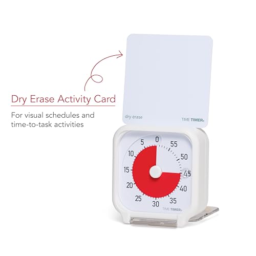 Time Timer 3 Inch Visual Timer – 60-Minute Quiet Portable Countdown Timer for Kids, Teachers, Students & Adults – Helps with Focus, Transitions, ADHD, Autism & Time Blindness – (Red & White) - color: White & Red