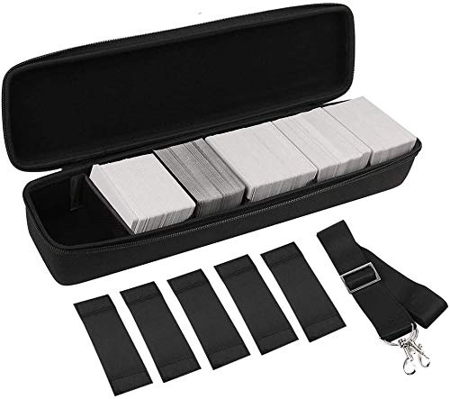 Comecase Trading Card Storage Case, Holds 1500 Cards, Shoulder Strap, Black | Large-Capacity Shoulder Bag Keeps Trading, Sports and Party Game Cards Together for Home Storage, Game Nights and Travel