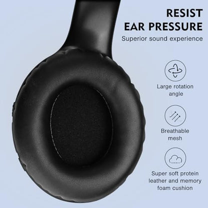 FAAEAL Bluetooth Noise-canceling Headphones Over Ear,68 Hours Playtime Wireless Headphones with Mic,Foldable Lightweight Headset with Deep Bass,HiFi Stereo Sound for Travel Work Cellphone - style: Wireless Bluetooth