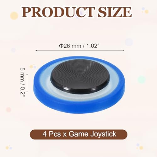 PATIKIL 4 Pcs Mobile Phone Game Joystick, Frosted Spiral Game Control Touch Screen Joystick with Storage Box for Mobile Tablet Smart Phone, Blue - color: Blue
