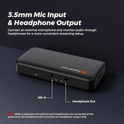 NearStream 4K HDMI Capture Card, USB 3.0 Video Capture Card for Live Streaming & Gaming, Record in 1080P 60FPS with Ultra-Low Latency, Compatible with PS5, PS4, Xbox, Switch, Windows/Mac/Linux (CCD10) - style: 1080P60-CCD10