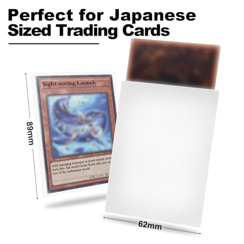 200 Pack Card Sleeve Compatible with Yu-gi-oh Card Sleeve Japanese 62x89mm | White Small Card Sleeves Photocard Sleeves 62x89mm, Back Textured Perfect Shuffling, Protect Your Japanese Sized Photocard - color: White