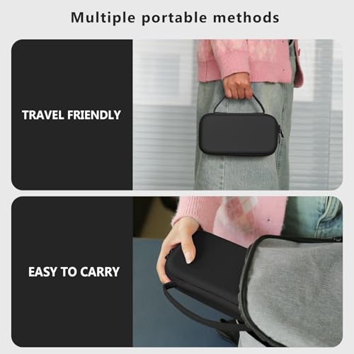Supmay Carrying Case Compatible with New Nintendo 2DS XL/ R36 Max Retro Handheld Game Console, Video Game Console Travel Bag with Mesh Pocket for Charging Cable, TF Card, Manual, Black