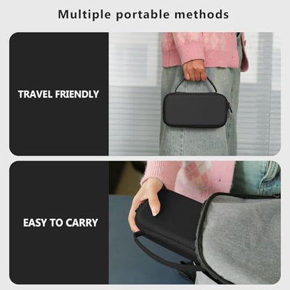 Supmay Carrying Case Compatible with New Nintendo 2DS XL/ R36 Max Retro Handheld Game Console, Video Game Console Travel Bag with Mesh Pocket for Charging Cable, TF Card, Manual, Black