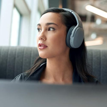 Skullcandy Crusher Evo Wireless Bluetooth Headphones with Multi-Sensory Bass, Noise Isolating Over-Ear Fit, Up to 40 Hours Battery, Microphone for iPhone Android - Chill Grey - color: Chill Grey